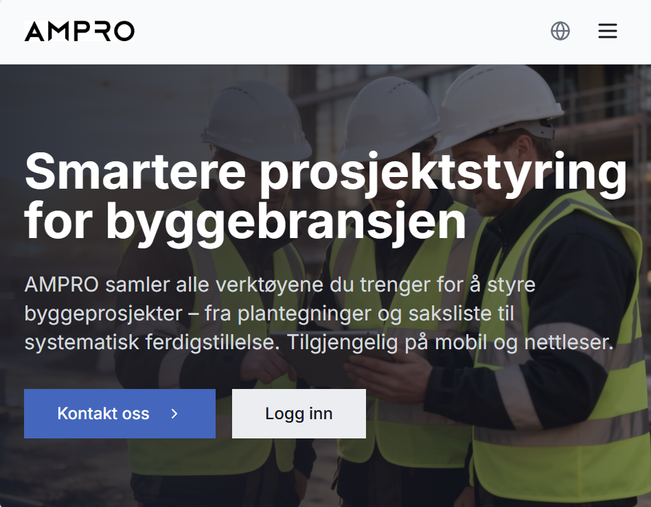 Ampro – smartere prosjektstyring for byggebransjen